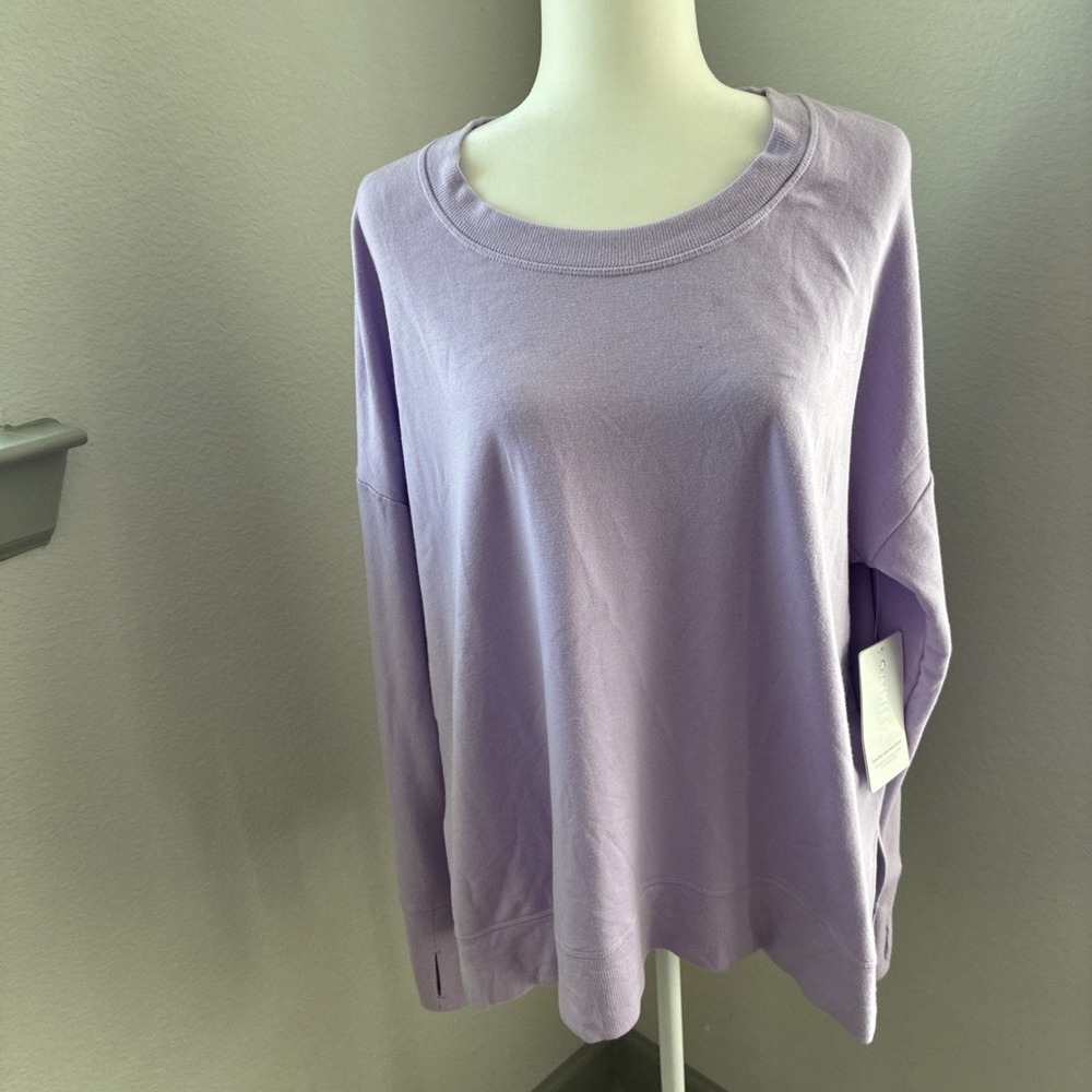 Athleta Women's Soft‎ Coaster Luxe Sweatshirt Serendipity Blue XL NWT Coastal